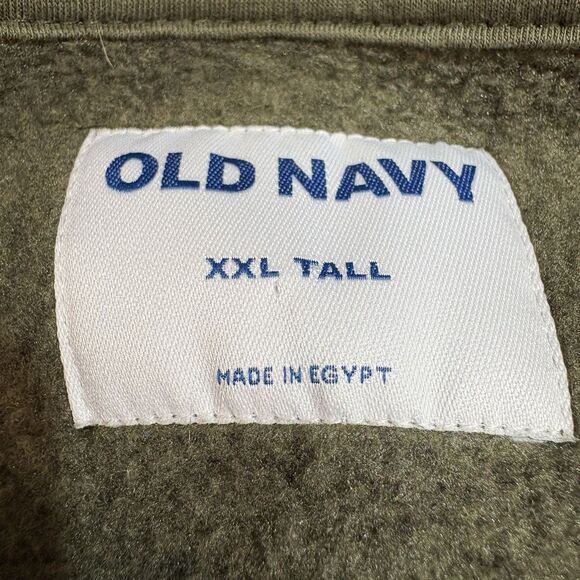 Old Navy Fleece Pullover Men’s XXL Tall Green Half Zip Outdoor Cozy Soft Warm - Picture 4 of 9